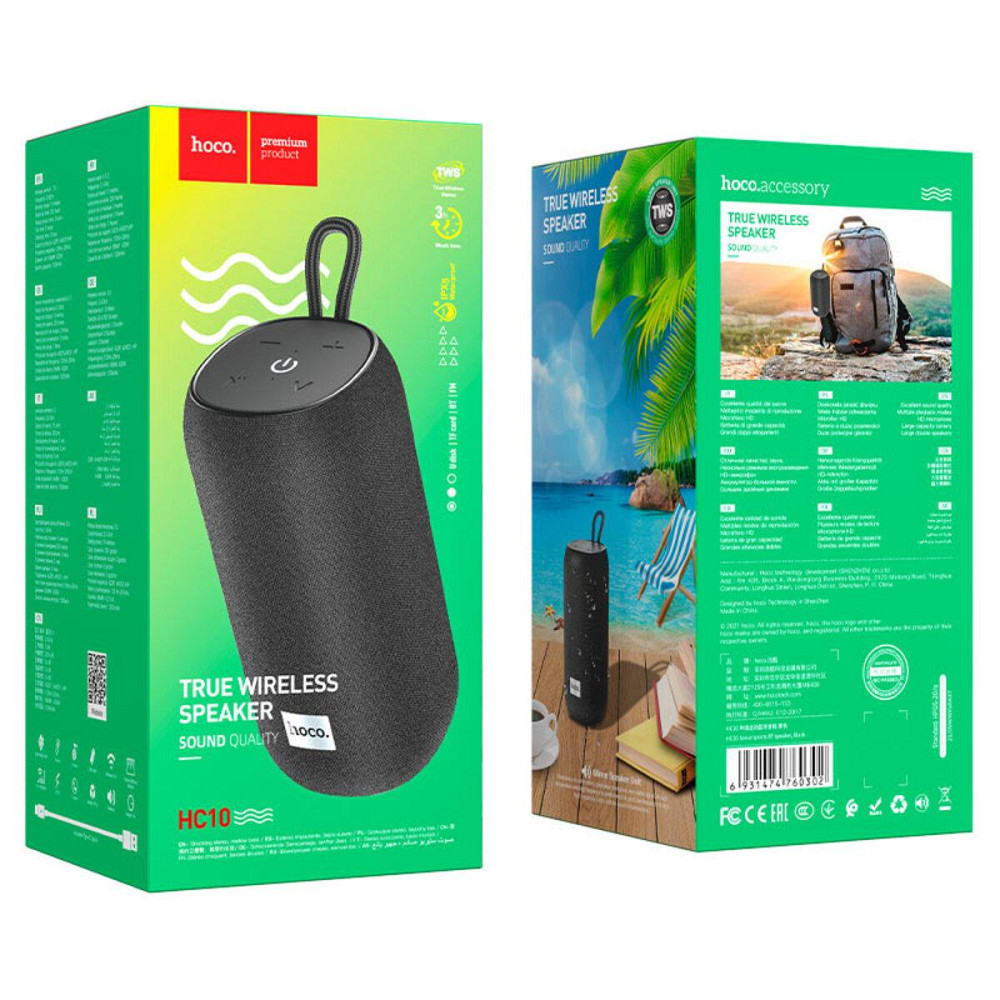 Портативна акустика HOCO HC10 Sonar sports Bluetooth колонка динамік колір чорний 6931474760302 Одеса - фото 3