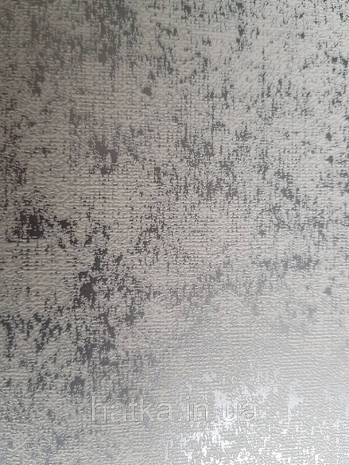 Обои виниловые на флизелине Marburg Imagine 0.53х10 под венецианскую штукатурку серые с серебром Киев - изображение 1