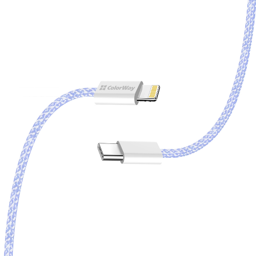 Кабель USB PD Type-C/Lightning ColorWay CW-CBPDCL061-PU 27W 1м фіолетовий Житомир