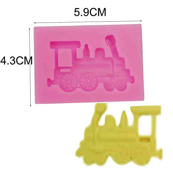 Силиконовый молд Паровоз 59 на 43 мм розовый Киев
