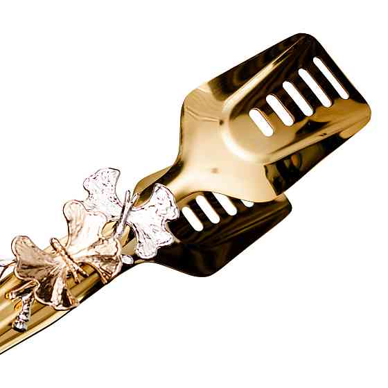 Щипцы кухонные металлические 21.5×5 (см) кулинарные щипцы для мяса, рыбы, гриля поварские щипцы Золотистый HP-8-62 Киев