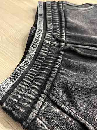 Брюки жіночі Black Cyclone 601 палаццо рівні варені тай-дай чорні, чорний, L Київ