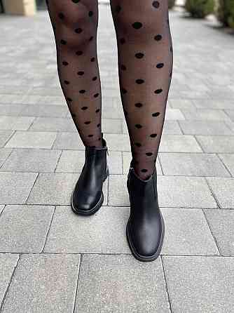 Masis Черевики жіночі MASIS чорні натуральна шкіра весна-осінь висота 10 см (Ч798) Коломия