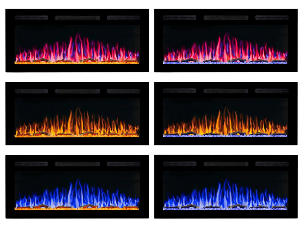 Електрокамін настінний / вбудовуваний ArtiFlame AF40WR з обігрівом і звуком горіння вогню Київ - фото 5