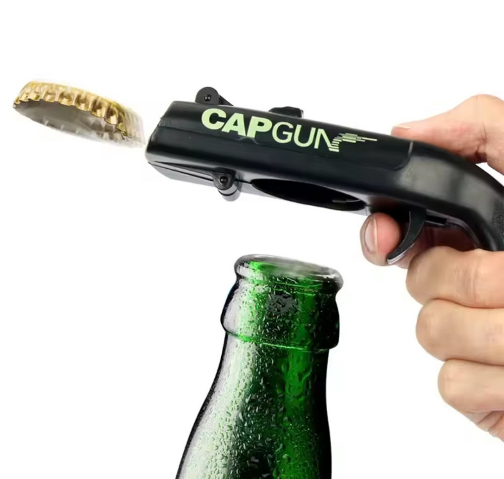 Відкривачка для пляшок у формі пістолета 13 см чорний Київ - фото 9