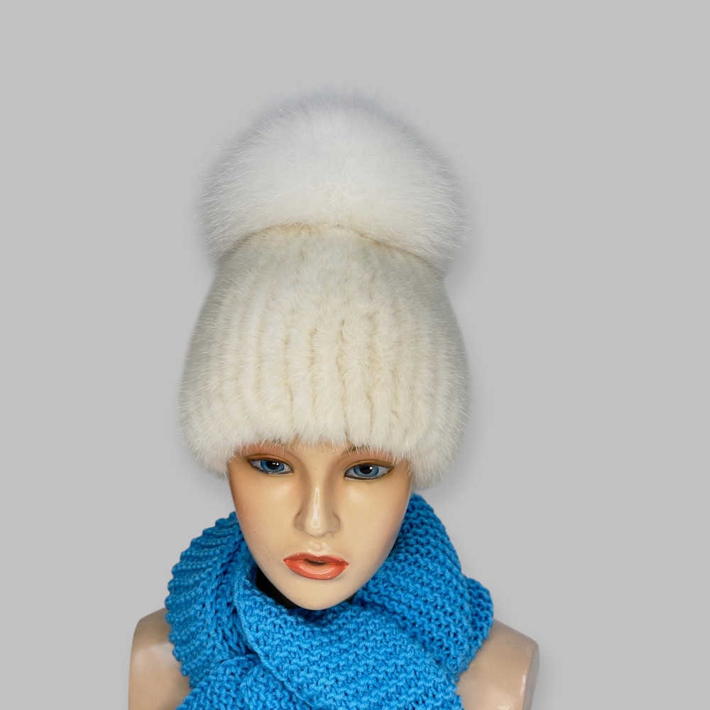 Норковая женская шапка Бон Жасмин Жемчуг Харьков - изображение 1