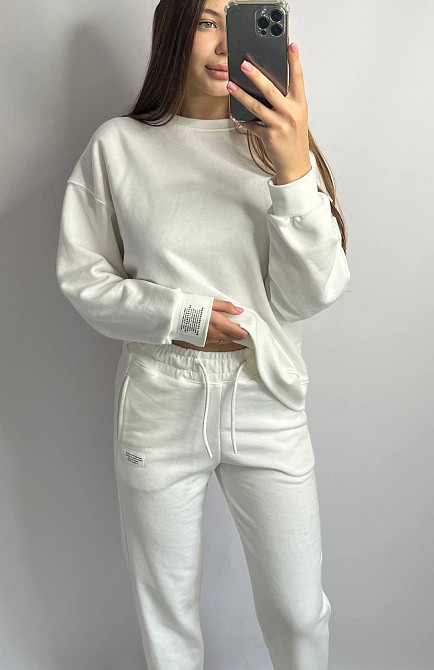 Костюм спортивний жіночий трикотажний Молочний XL/XXL Харків - фото 3