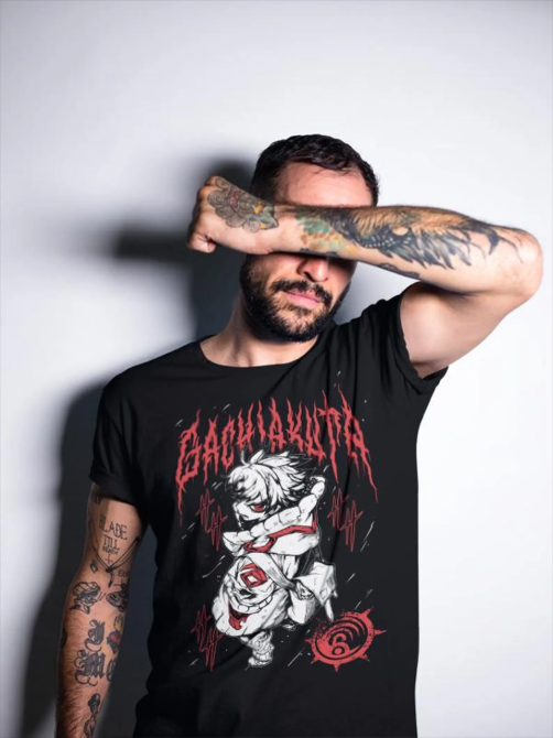 Футболка з аніме принтом Гакхіакута Томе Джапанесе Хоррор оверсайз (S/M/L) Чорний AnimeJ0712 Дніпро - фото 4