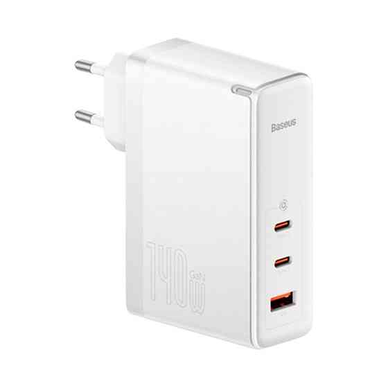 Сетевое зарядное устройство Baseus GaN5 Pro 3 порта, USB + Type-C 140W Белый (CCGP100202) Киев