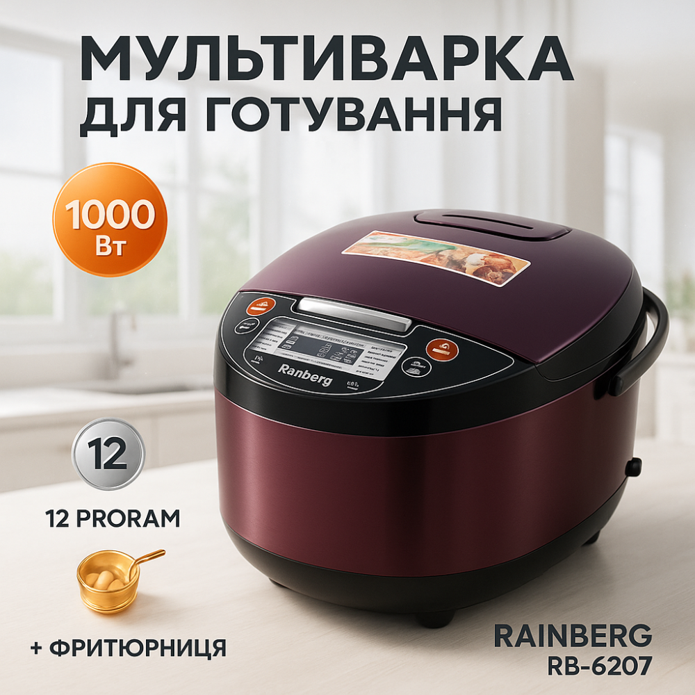 Мультиварка с возможностью тушения и варки, Мультиварки 5 литров, Мультиварка с антипригарным покрытием MW-96 Львов - изображение 16
