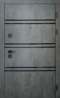 Форт-М Двері квартирна модель Тріо-Паралель , колір Бетон темний/Бетон сірий Київ - фото 1