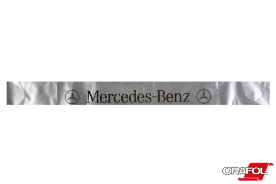 Наклейка на лобове скло 20*200см Mercedes-Benz ребра. Автограф Вінниця