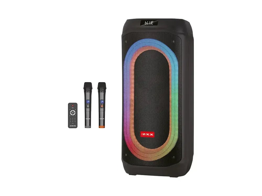 Портативна акустична колонка ZXX-9098 80Вт 2х8" Bluetooth, TWS, LED-підсвічування, 2 мікрофони та пульт ДК Одеса - фото 4