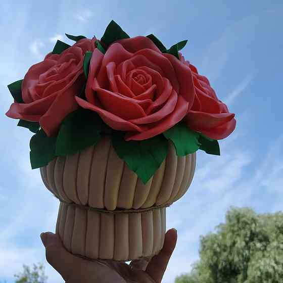 Світильник-нічник "Кошик з червоними трояндами" Дніпро