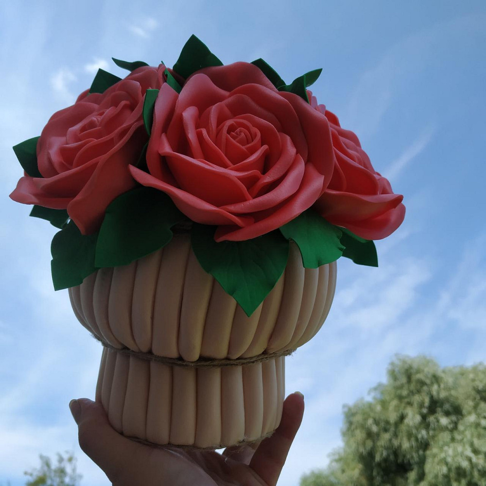 Світильник-нічник "Кошик з червоними трояндами" Дніпро - фото 6