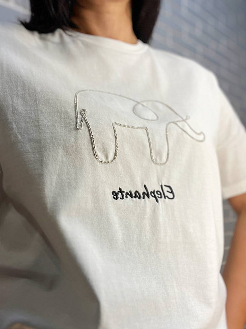 Футболка женская Pepper&mint BX24-001 цепочка слоник белая, белый, L Киев - изображение 9