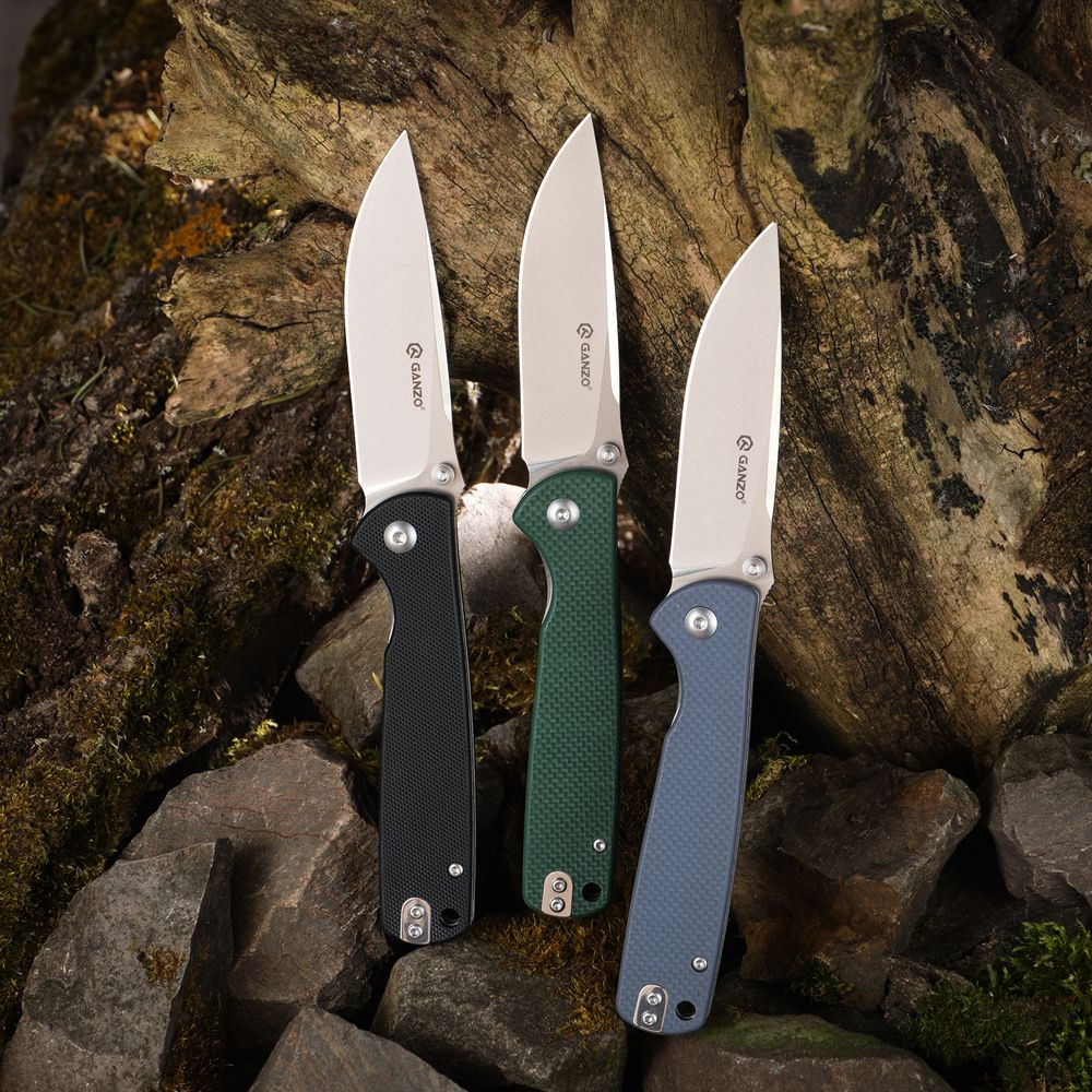 Ніж складаний Ganzo G6805-GB синьо-зелений Київ - фото 11