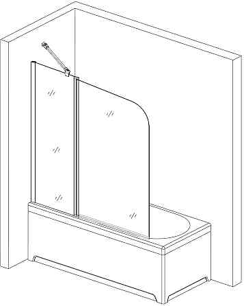 Шторка для ванной BRAVO ENZA 120B Mosaic (000023254) Киев