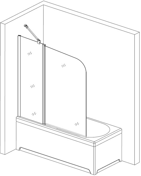 Шторка для ванной BRAVO ENZA 120B Mosaic (000023254) Киев - изображение 6