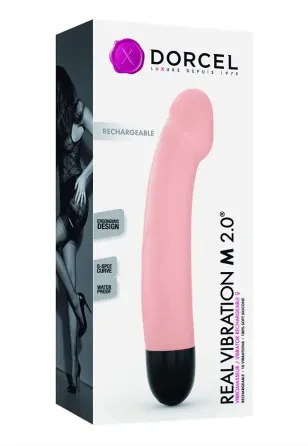 Вібратор Dorcel Real Vibration M Flesh 2.0, діаметр 3,7см, перезаряджається, для точки G Львів
