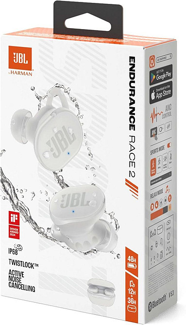 Bluetooth-гарнітура JBL Endurance Race 2 White (JBLENDURACE2WHT) ( Білий ) Харьков - изображение 5
