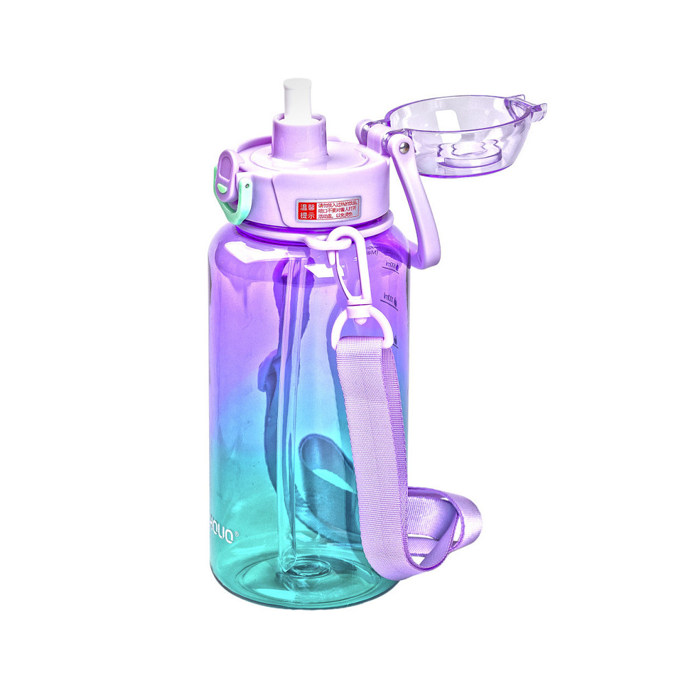 Сиренева пляшка для води 1 л з мундштуком Київ - фото 4