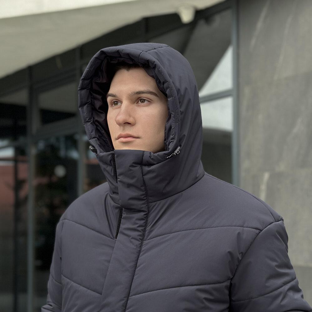 Зимова чоловіча куртка темно-сіра Pobedov Legas Київ - фото 8