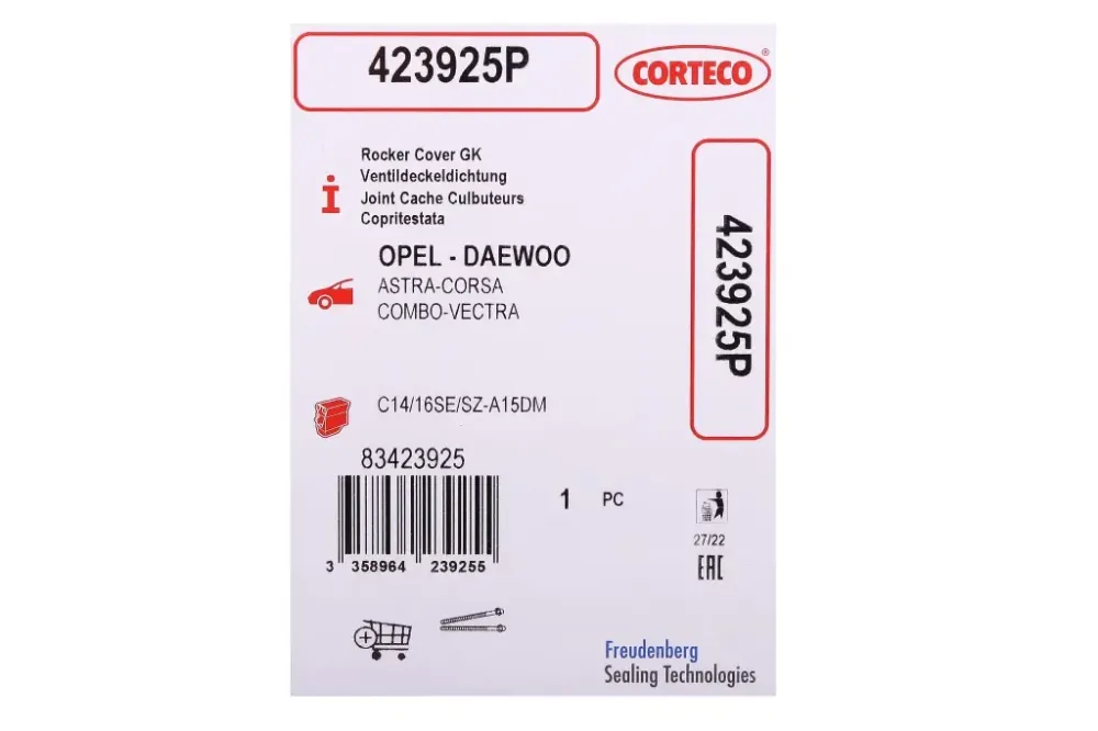 Прокладка клапанной крышки Lanos 1.5 Corteco тонкая Винница - изображение 2