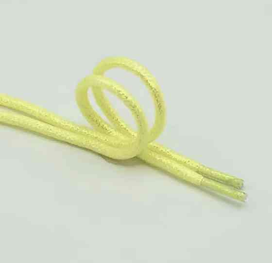 Шнурки блестящие глиттерные Желтый Смела