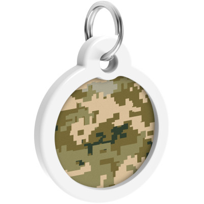 Адресник для животных WAUDOG Smart ID с QR паспортом "Милитари" круг 30 мм (230-4026) Винница - изображение 4