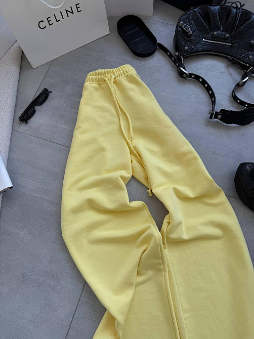 Женские базовые брюки - джоггеры турецкая петля пенье Банановый Одесса - изображение 2