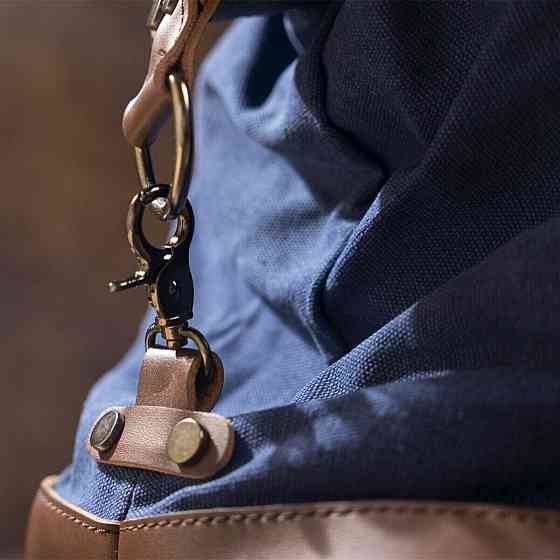 Дорожня сумка текстильна велика Vintage 20083 Синя Київ