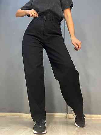 Джинсы женские Its Basic 3474 skater jeans мом бананы стрейчевые увеличенные размеры черные, черный, Одесса