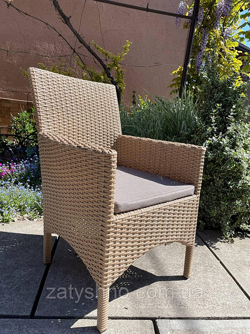 Крісло із ротанга з подушкою Київ - фото 5