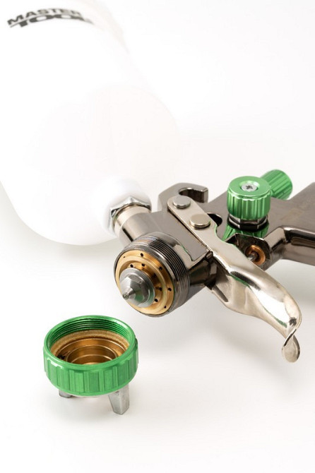 Фарбопульт MASTERTOOL LVLP ВБ 600 мл пластик Ø1.3 мм 125-170 л/хв 1.5-2.5 бар з манометром 80-8810 Рівне - фото 3