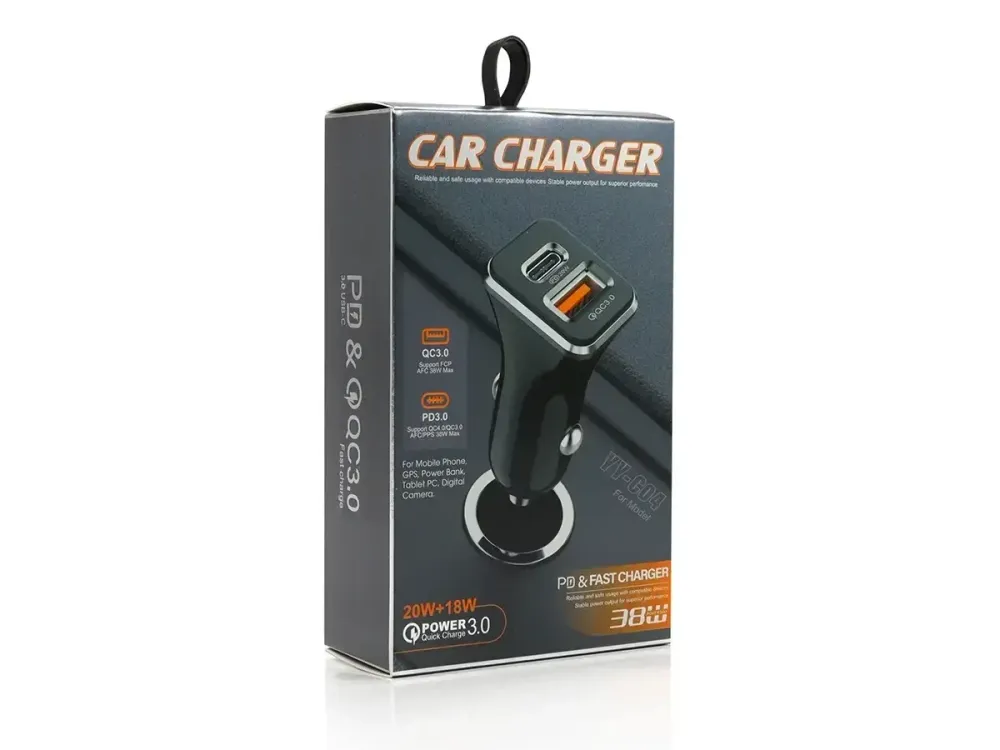 Зарядний пристрій 12В 3,0А 20Вт QC3.0 USBx1 Type-Cx1 YY-C04 Одеса - фото 2