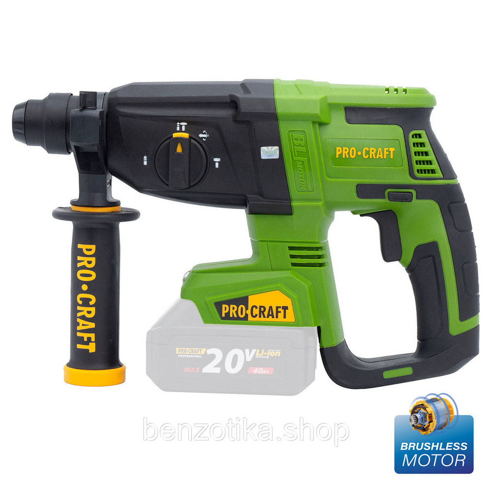 Акумуляторний перфоратор Procraft PHA40 Кейс (без АКБ та ЗП) Київ - фото 1