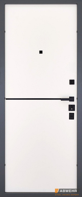 Двері вхідні, квартирні ABWEHR. Модель 493/497 MODERNA. Колір Асфальт/білий супермат. 960 Київ - фото 2