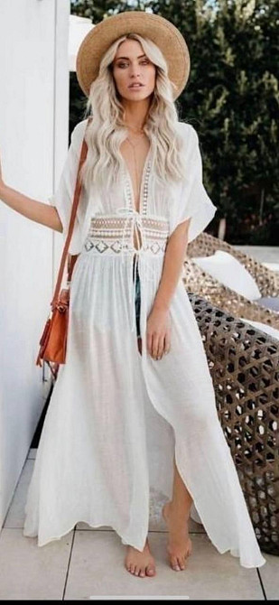 Білий туніка пляжна довга 42/46 Харків - фото 1