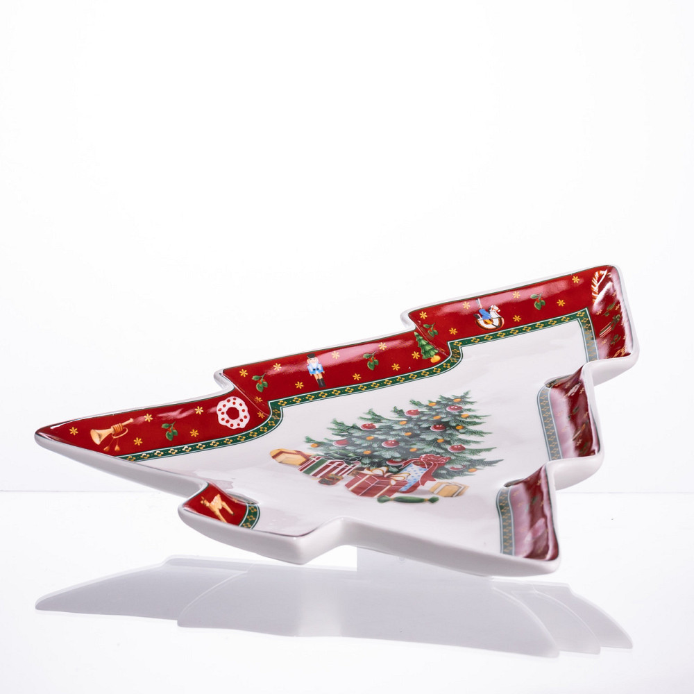 Yiwu Сервірувальне новорічне блюдо для закусок Christmas 29×24×2 (см) порцеляна HP-SDHK-17 Коломыя - изображение 1