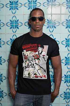 Футболка з аніме принтом Аніме Прінкесс Мононоке Фанс оверсайз (S/M/L) Чорний AnimeJ0323 Дніпро