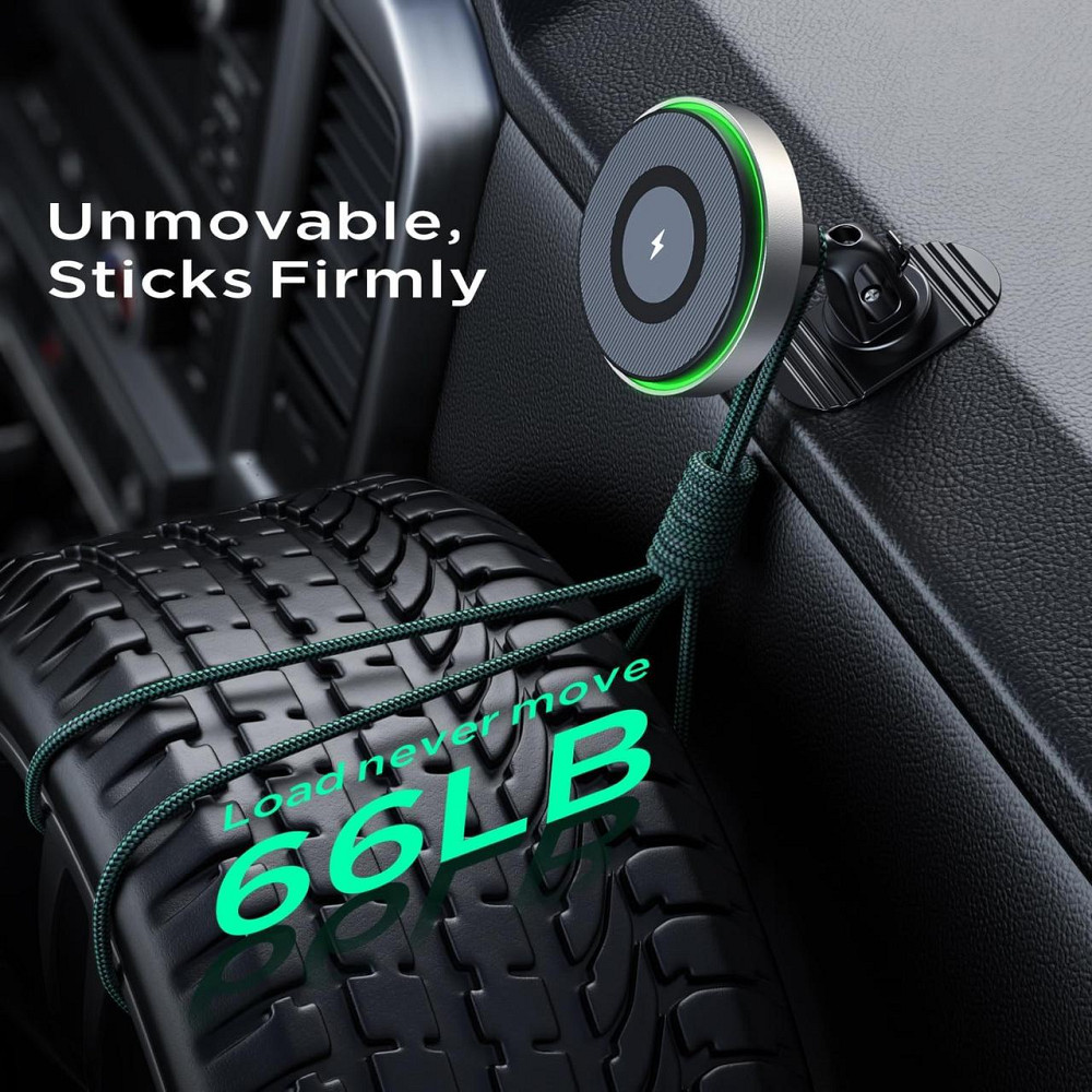 Магнітний автомобільний тримач з бездротовою зарядкою MagSafe 15W USB-C для iPhone 16/15/14/13 Pro Max і Samsung Київ - фото 3