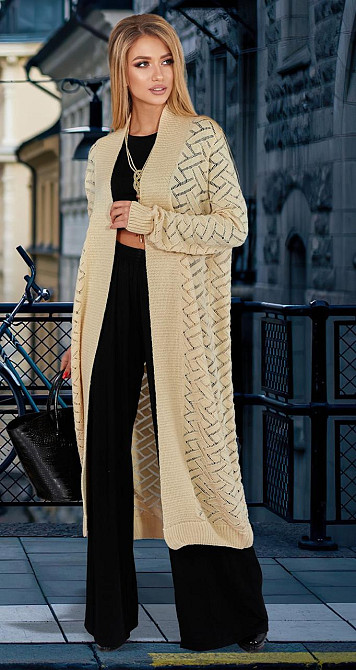 Ажурний в'язаний кардиган (42-46) Київ - фото 2