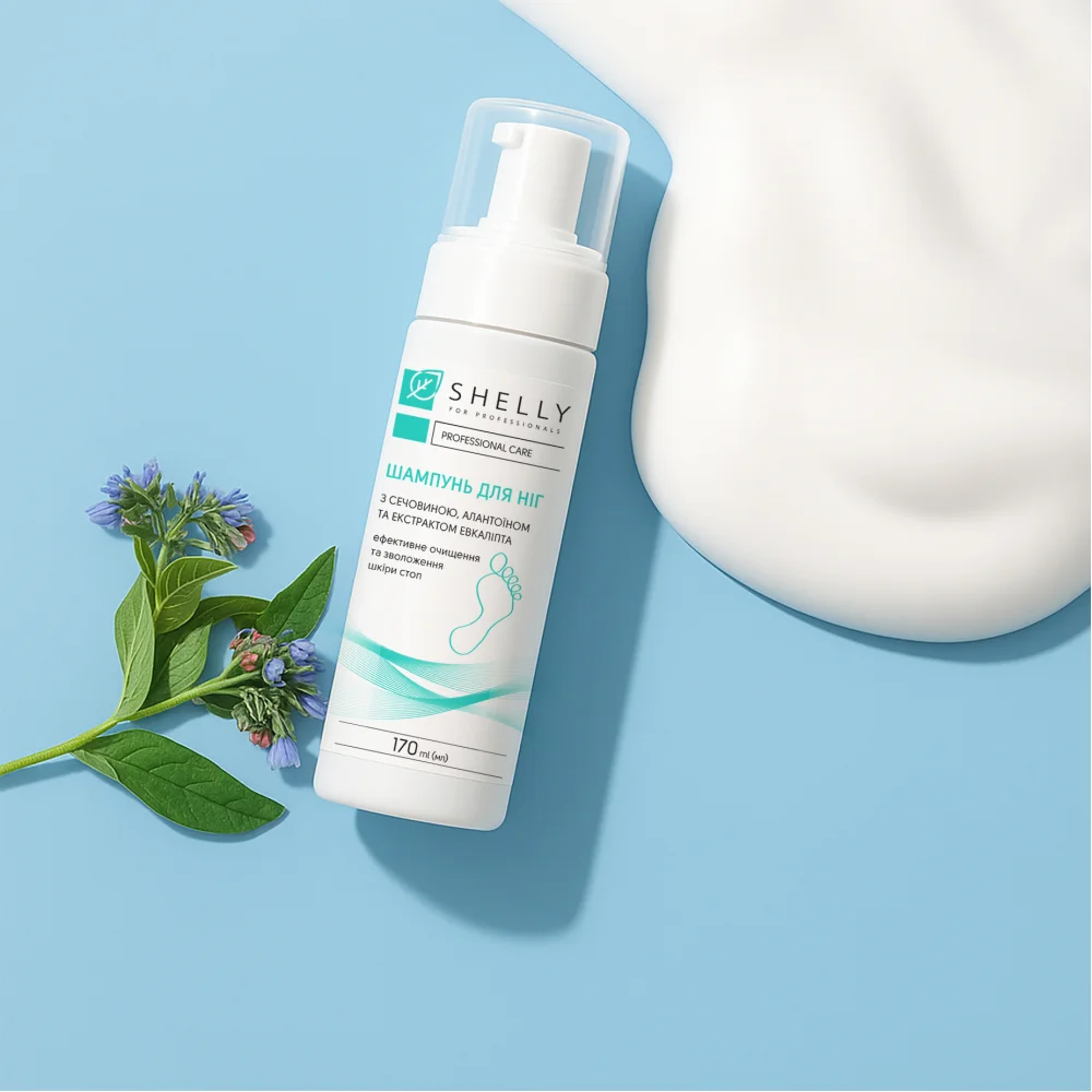 Шампунь-піна для ніг з сечовиною, алантоїном та екстрактом евкаліпта Shelly 170 мл Київ - фото 5
