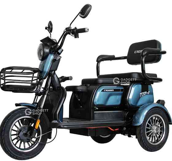 Електроскутер триколісний Crosser TR1 PRO (1200ВТ 72В 24Ah) - Синий. Харьков