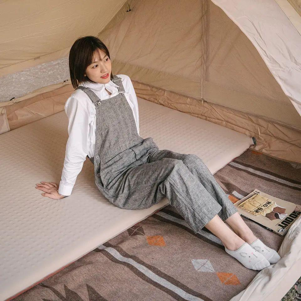 Матрац самонадувний 6 см подвійний Naturehike NH21FCD11, бежевий Киев - изображение 3