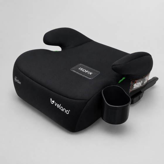 Бустер VELANO Primo i-Size 125-150 см, ISOFIX + підсклянник, black Київ