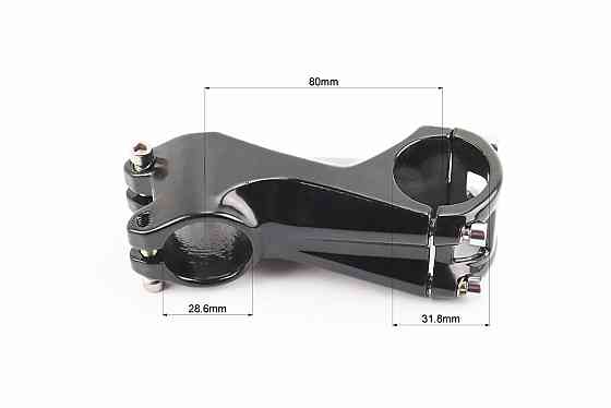 Винос керма MTB 28,6x31,8х80мм, алюмінієвий, чорний RA-009 Київ