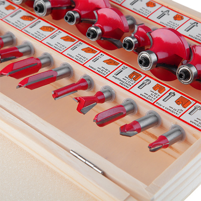 Набір фрез кінцевих по деревині, 18 шт. INTERTOOL HT-0073 Киев - изображение 6