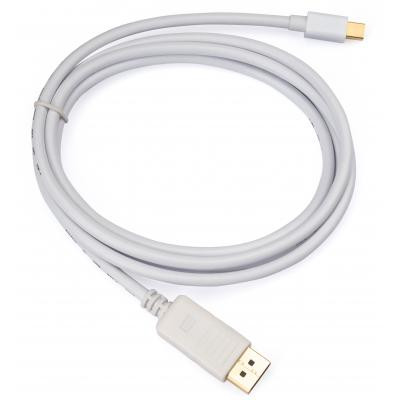 Кабель мультимедийный miniDisplayPort M to Display Port M 1.8m 4K white Vinga (VCPMDPDP1.8WH) Винница - изображение 2